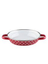 egg casserole red with white points 20 cm (0044-77)