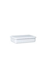 food container with lid low white 23X15X5