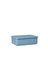 voorrraadcontainer met deksel laag blauw 23X15X7