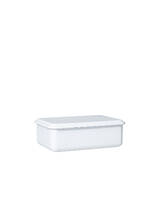 voorrraadcontainer met deksel laag wit 23X15X7